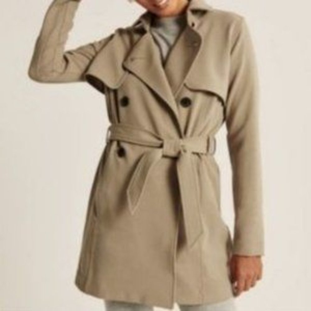 Abercrombie and Fitch Beige Trench Coat Women's Size Small